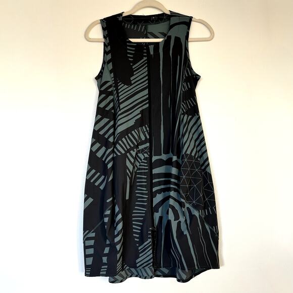 EUC Porto San Francisco Medina Zip-Up Vest Dress Sz 0 Abstract Print Sleeveless - Picture 11 of 16